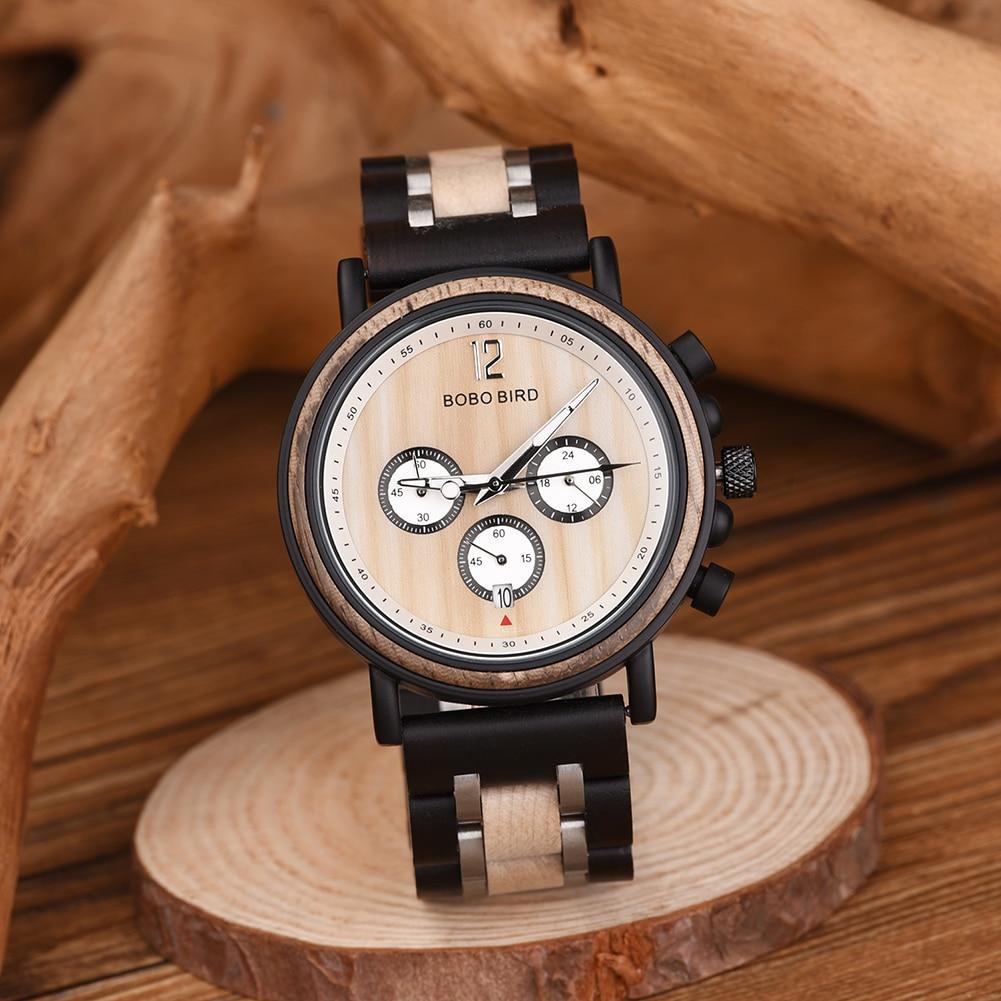 Luxury Wood Timepieces Chronograph Quartz Watch - Great Gift for Men-A Loves Gift