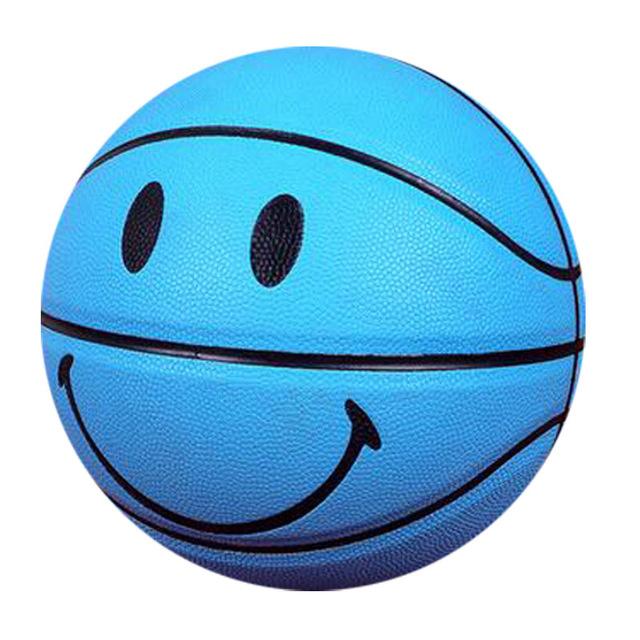 Smiley Basketball Face Street Basket Ball Size 5 Professional Match  Basketball Multicolor Gift for Boys PU-A Loves Gift