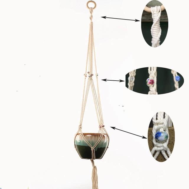 Handmade Macrame Plant Hanger Flower - Hanger For Wall Decoration-A Loves Gift