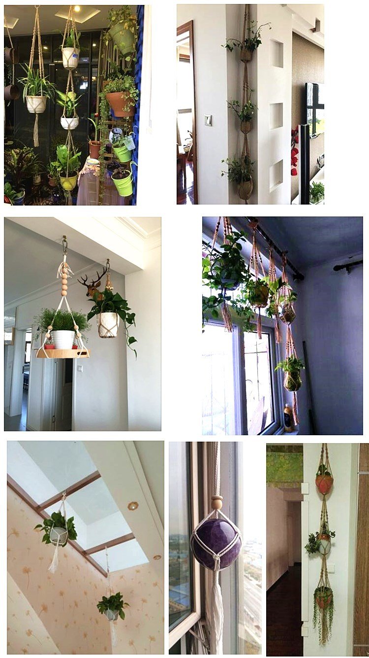 Handmade Macrame Plant Hanger Flower - Hanger For Wall Decoration-A Loves Gift