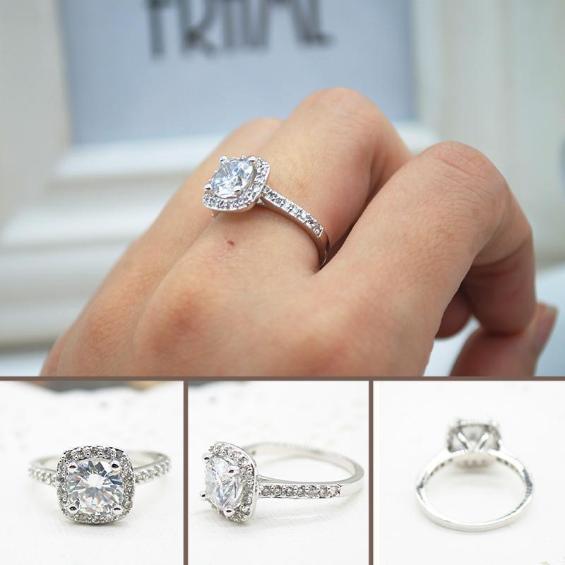 2.00CT Cushion-Cut Queen White Swarovski Elements Ring, Rings, Riakoob Jewelry, Riakoob Jewelry  jewelryjewelry deals, swarovski crystal jewelry, groupon jewelry,, jewelry for mom,