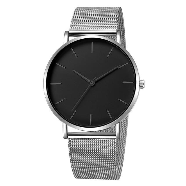 Luxury Quartz Watch Steel Date Waterproof-A Loves Gift