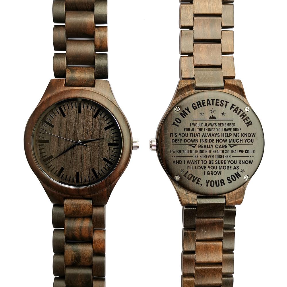 Engraved Full Wooden Watch For Dad – Great Gifts For Your Dad-A Loves Gift