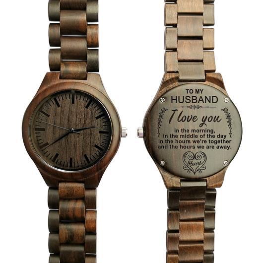 Engraved Wooden Watch - Great Gift For Your Husband-A Loves Gift