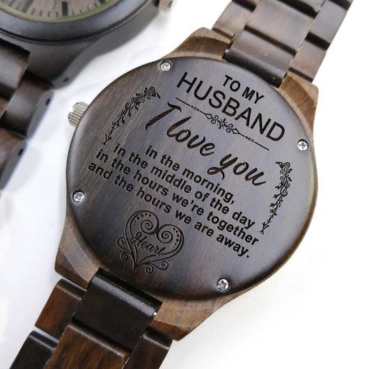 Engraved Wooden Watch - Great Gift For Your Husband-A Loves Gift