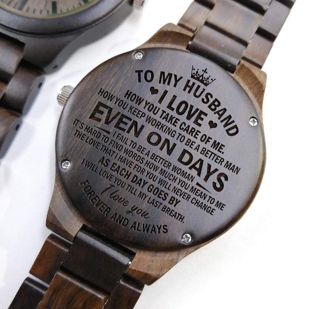 Engraved Wooden Watch For Husband-A Loves Gift