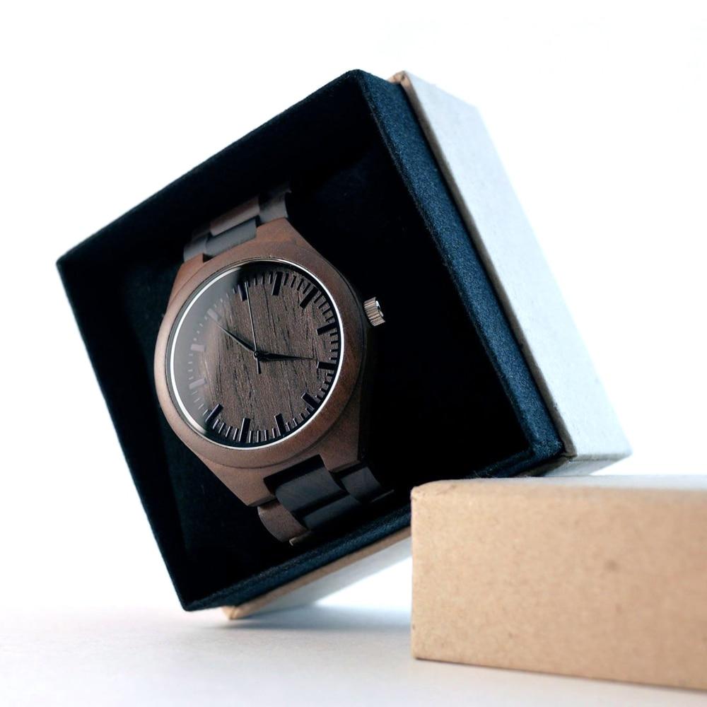 TO MY HUSBAND ENGRAVED WOODEN WATCH-A Loves Gift