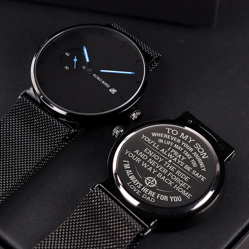 Personalized Men Stainless Steel Quartz Watches Gifts for Men-A Loves Gift