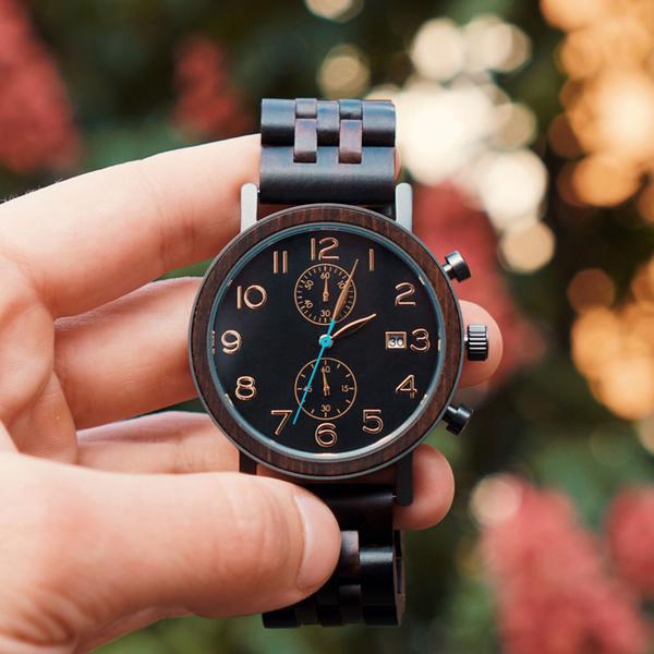 Wooden Men Watch Luxury Brand Japanese Movement Quartz Wrist Watches-A Loves Gift