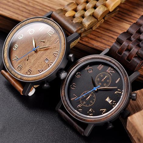 Wooden Men Watch Luxury Brand Japanese Movement Quartz Wrist Watches-A Loves Gift