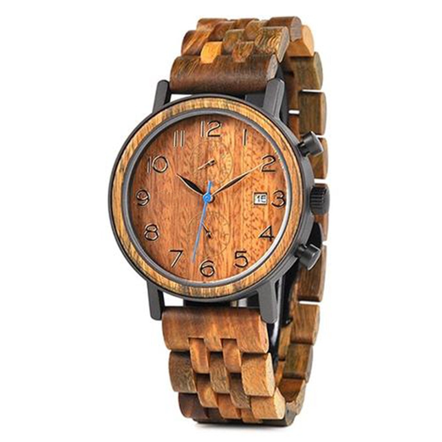 Wooden Men Watch Luxury Brand Japanese Movement Quartz Wrist Watches-A Loves Gift