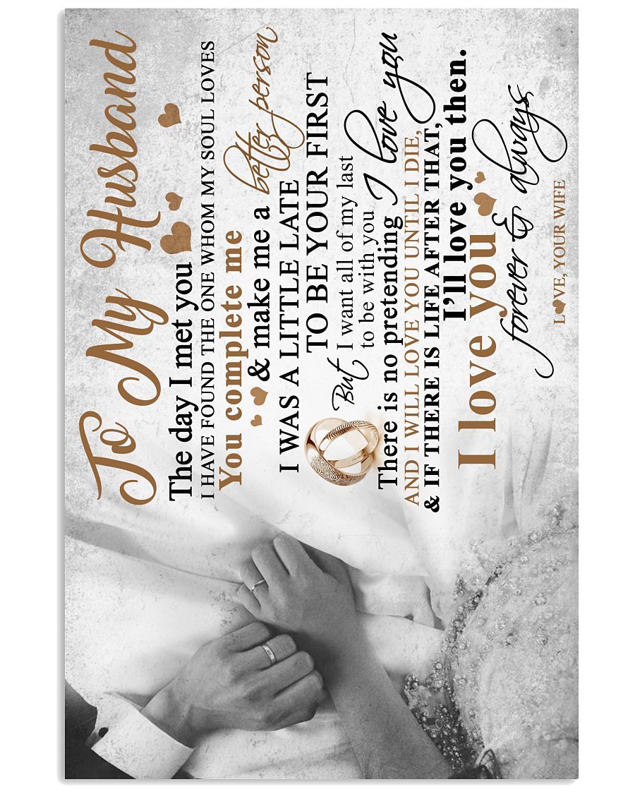 To My Husband Poster-A Loves Gift
