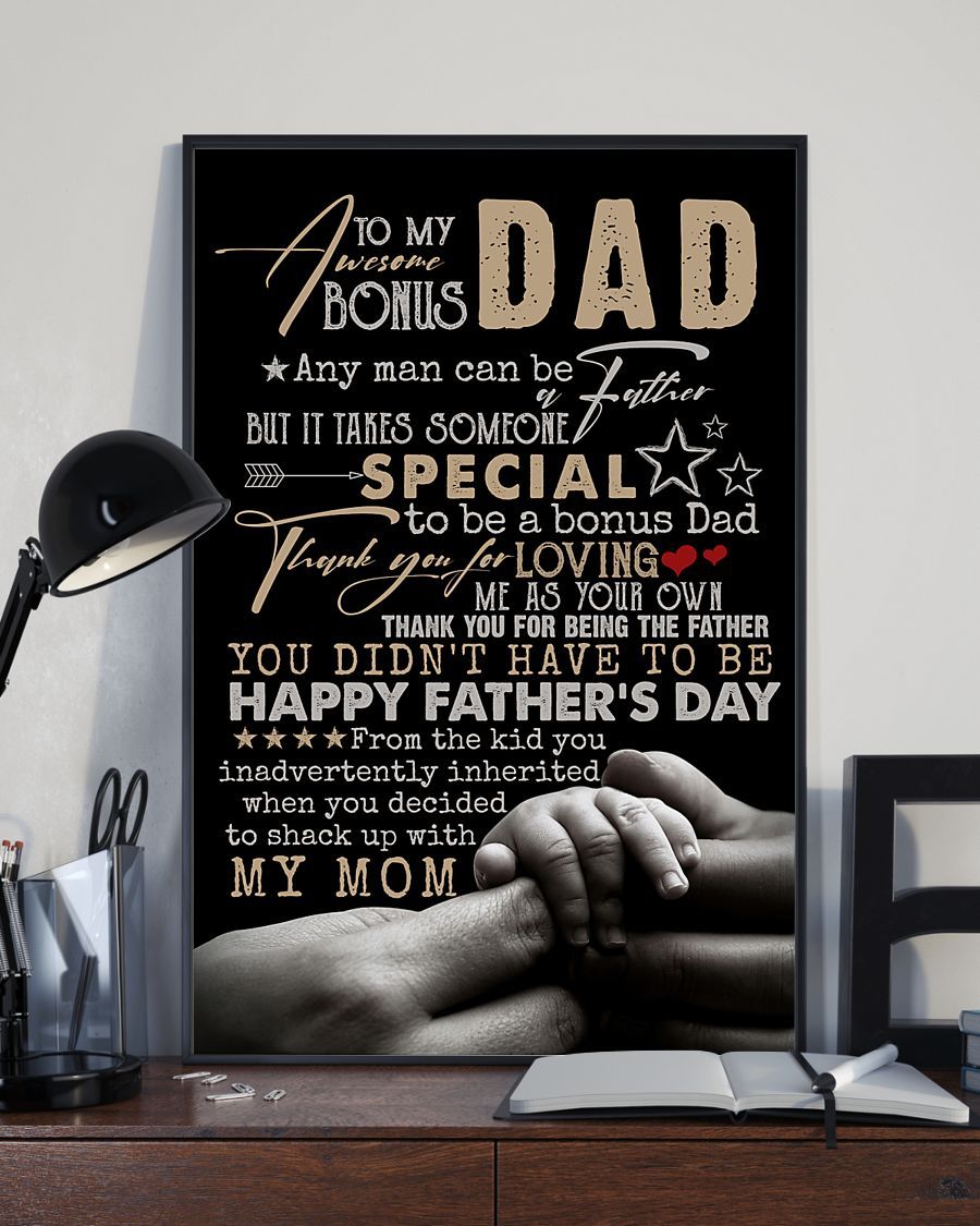 Perfect Gift For Step Dad Poster-A Loves Gift