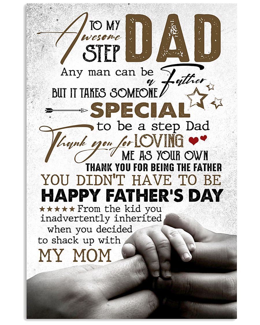 Perfect Gift For Step Dad Poster-A Loves Gift