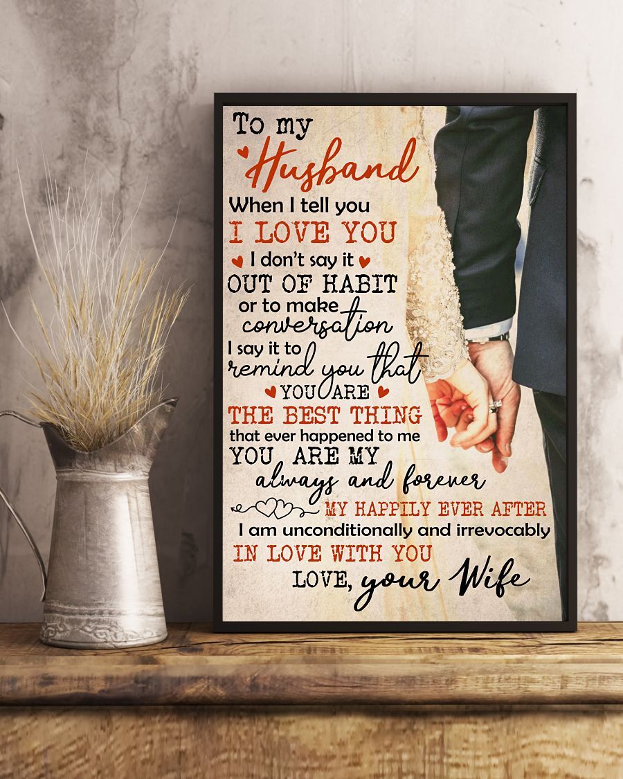 Perfect Gifts For Husband - To My Husband Poster-A Loves Gift