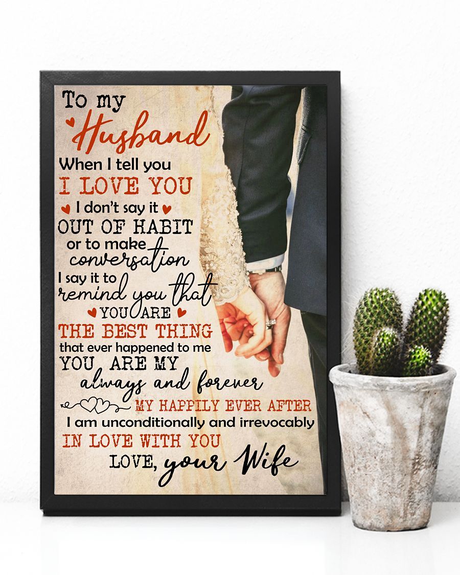 Perfect Gifts For Husband - To My Husband Poster-A Loves Gift