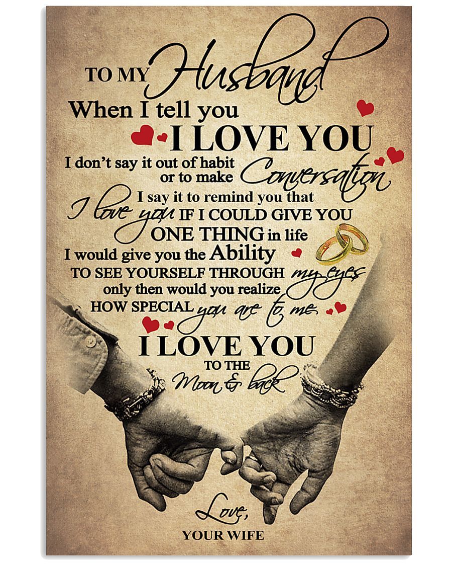 Perfect Gifts For Husband - To My Husband Poster-A Loves Gift