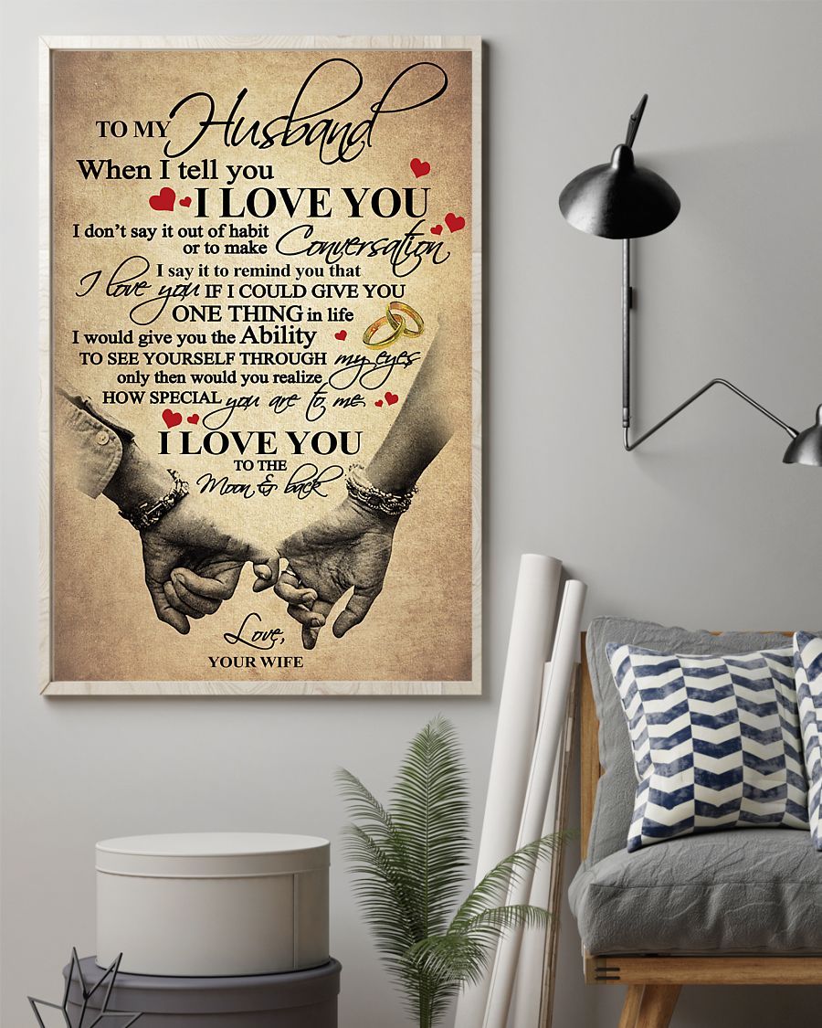 Perfect Gifts For Husband - To My Husband Poster-A Loves Gift