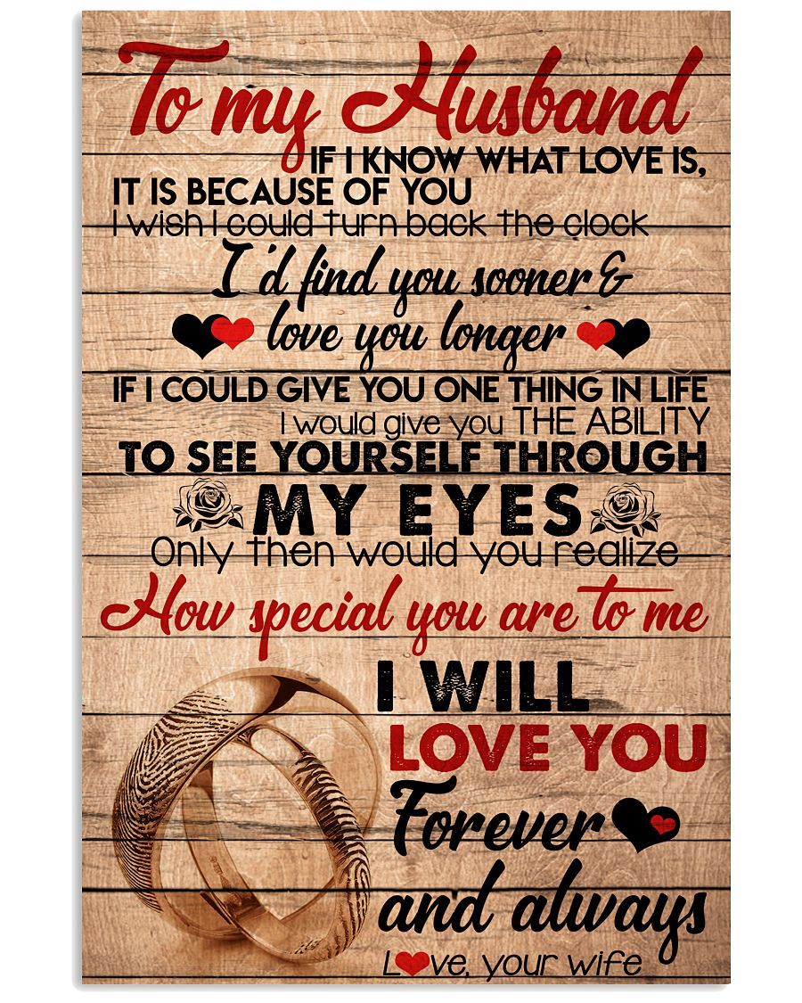 Perfect Gifts For Husband - To My Husband Poster-A Loves Gift