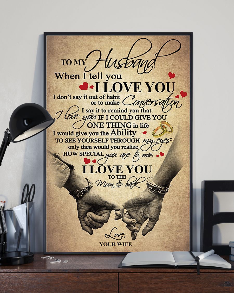 Perfect Gifts For Husband - To My Husband Poster-A Loves Gift
