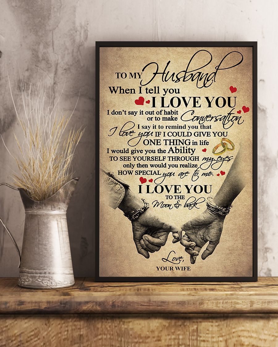 Perfect Gifts For Husband - To My Husband Poster-A Loves Gift
