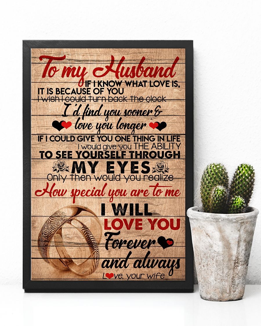 Perfect Gifts For Husband - To My Husband Poster-A Loves Gift