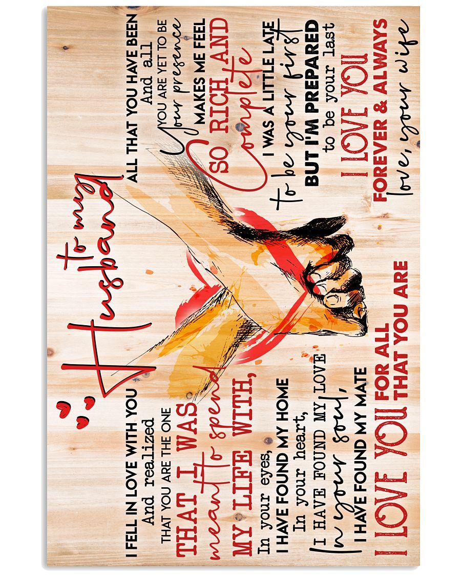 Perfect Gifts For Husband - To My Husband Poster-A Loves Gift