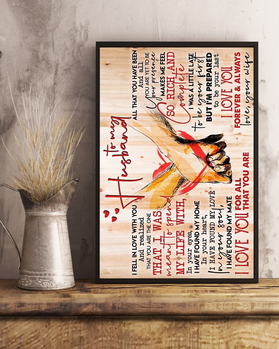 Perfect Gifts For Husband - To My Husband Poster-A Loves Gift