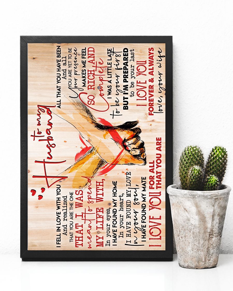 Perfect Gifts For Husband - To My Husband Poster-A Loves Gift
