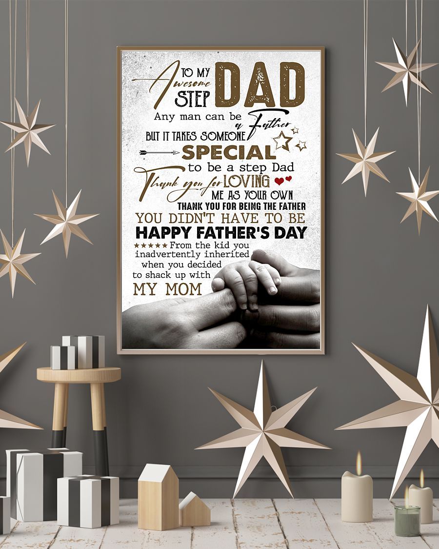 Perfect Gift For Step Dad Poster-A Loves Gift