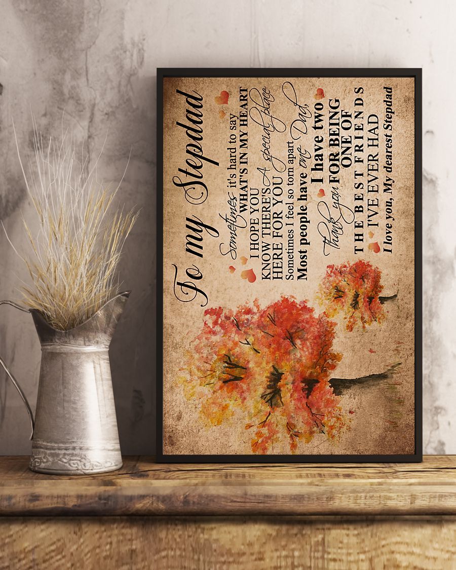 Perfect Gift For Step Dad Poster-A Loves Gift