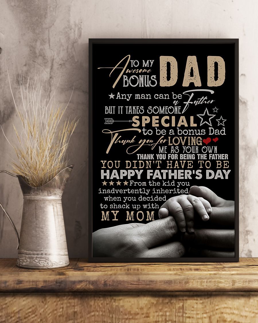 Perfect Gift For Step Dad Poster-A Loves Gift