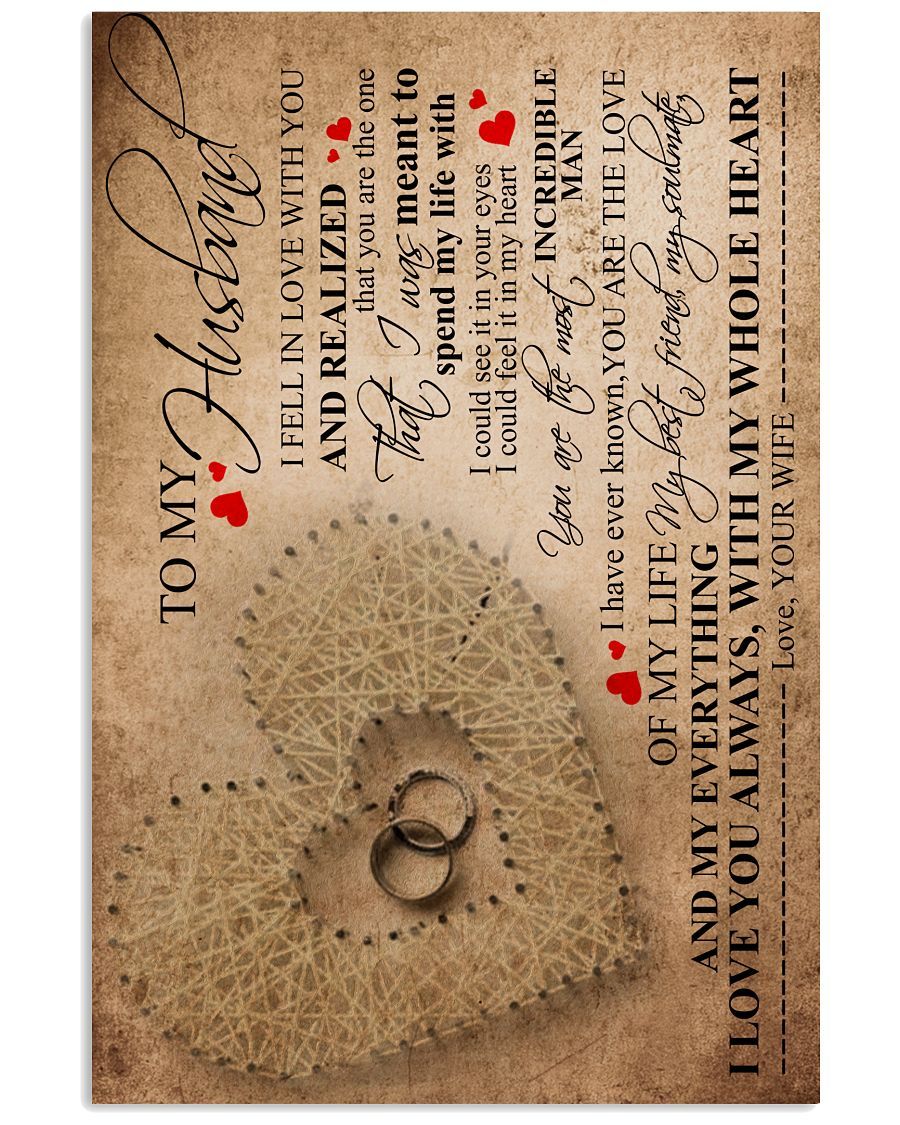 Perfect Gifts For Husband - To My Husband Poster-A Loves Gift