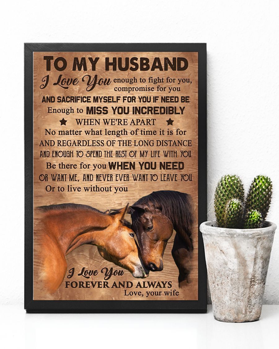 Perfect Gifts For Husband - To My Husband Poster-A Loves Gift