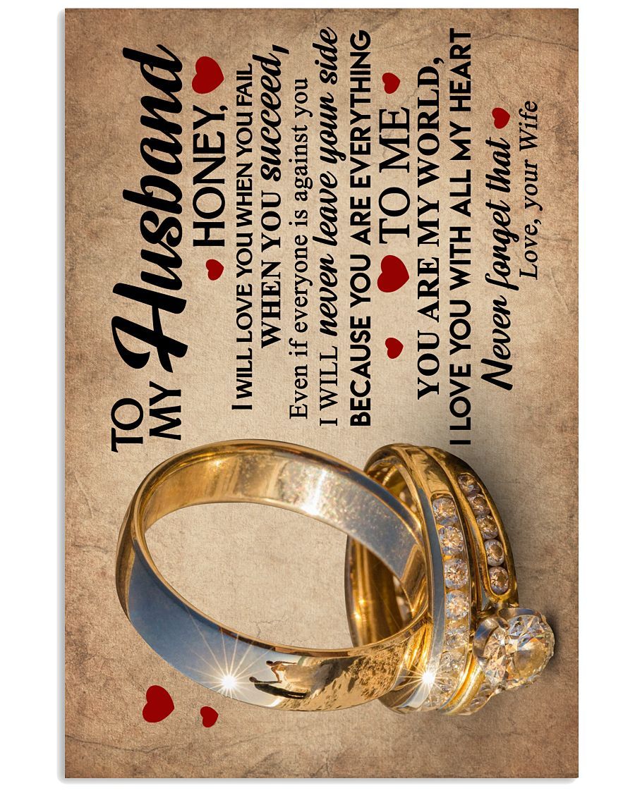 Perfect Gifts For Husband - To My Husband Poster-A Loves Gift