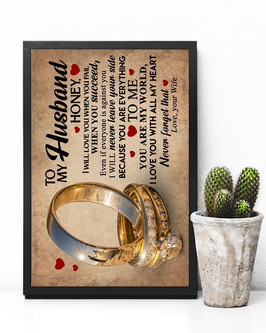 Perfect Gifts For Husband - To My Husband Poster-A Loves Gift