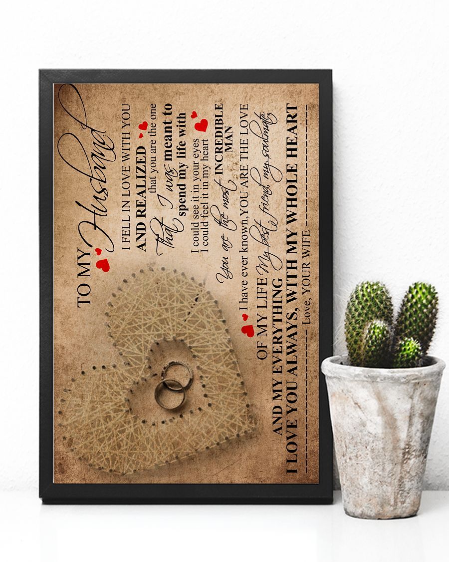 Perfect Gifts For Husband - To My Husband Poster-A Loves Gift
