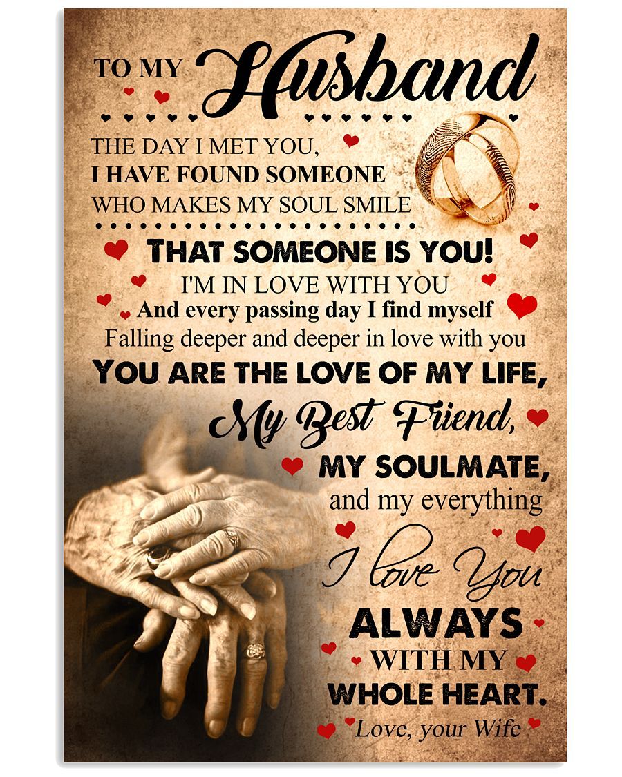 Perfect Gifts For Husband - To My Husband Poster-A Loves Gift
