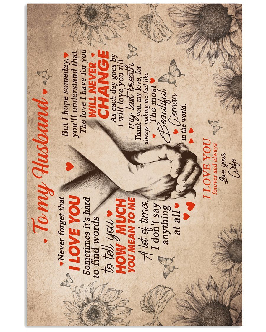 Perfect Gifts For Husband - To My Husband Poster-A Loves Gift