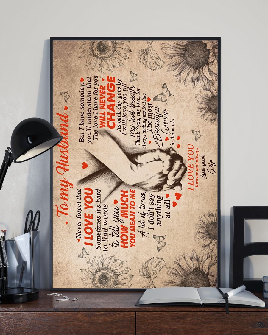 Perfect Gifts For Husband - To My Husband Poster-A Loves Gift