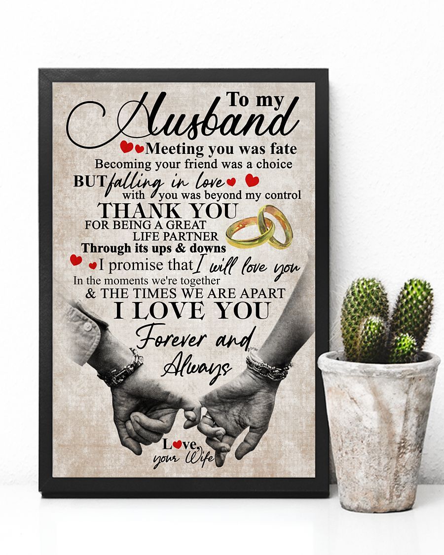 Perfect Gifts For Husband - To My Husband Poster-A Loves Gift