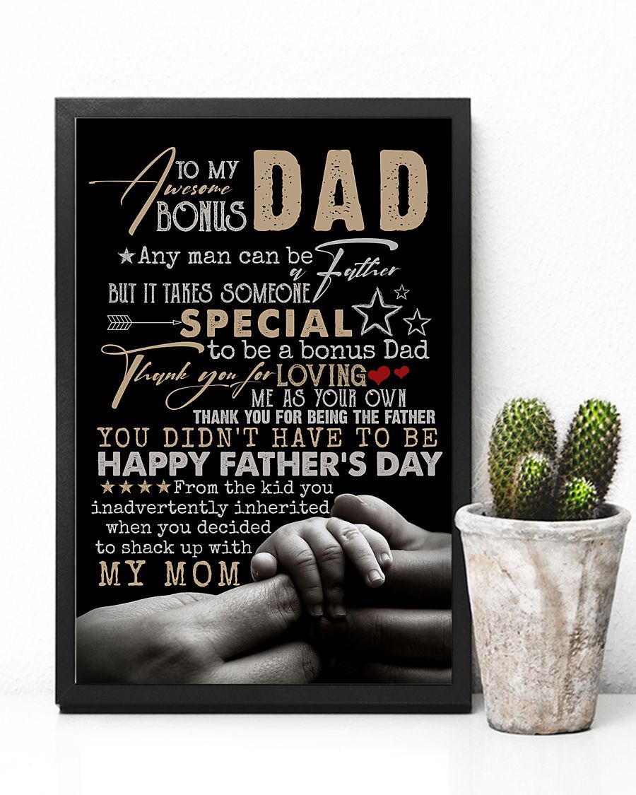 Perfect Gift For Step Dad Poster-A Loves Gift