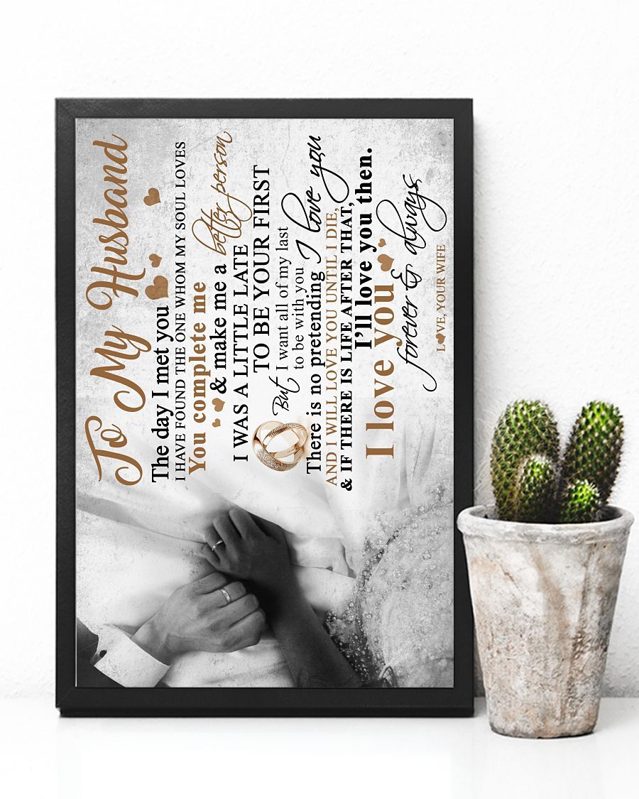 Perfect Gifts For Husband - To My Husband Poster-A Loves Gift