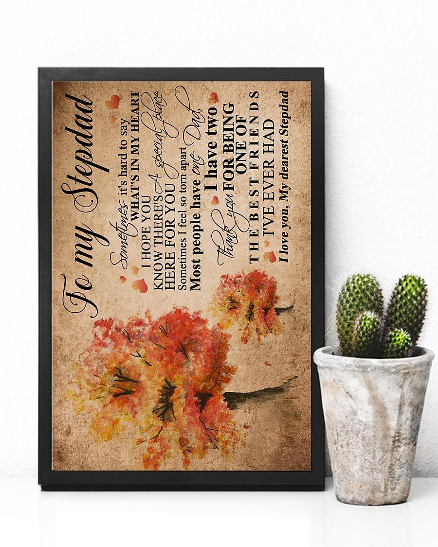 Perfect Gift For Step Dad Poster-A Loves Gift