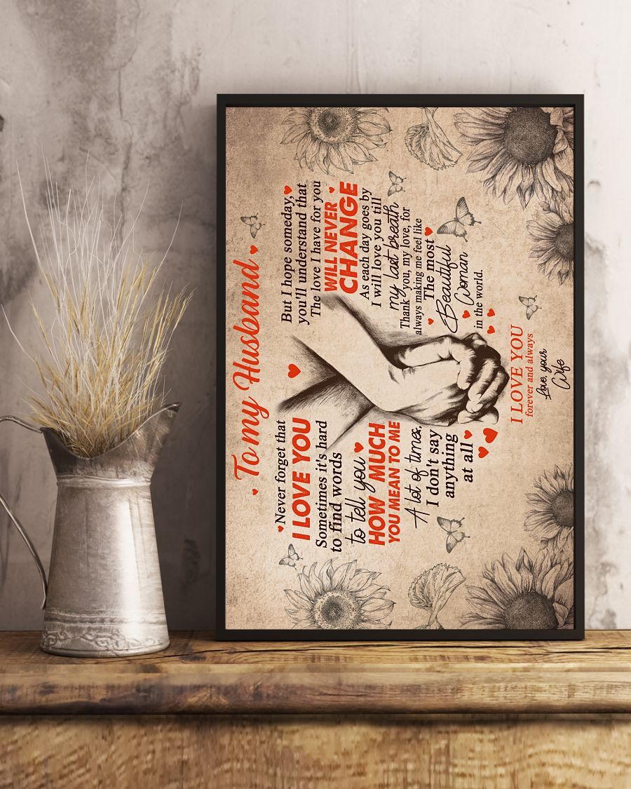 Perfect Gifts For Husband - To My Husband Poster-A Loves Gift