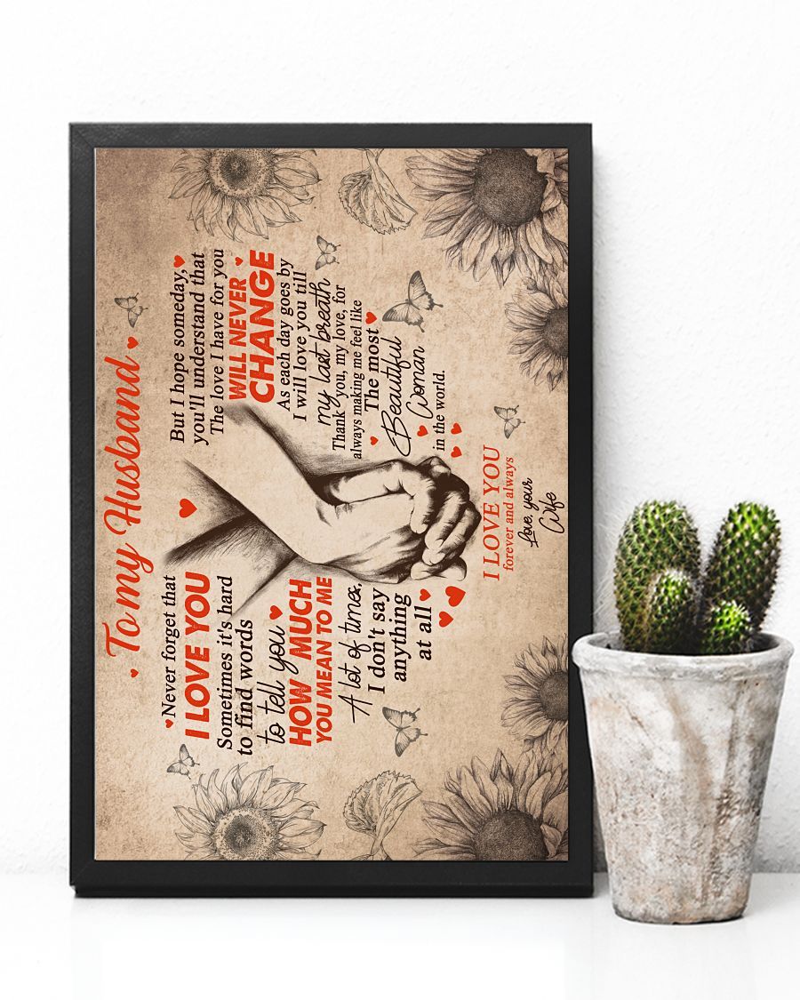 Perfect Gifts For Husband - To My Husband Poster-A Loves Gift