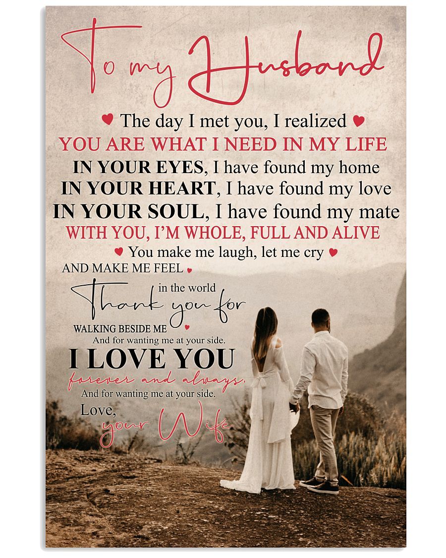 Perfect Gifts For Husband - To My Husband Poster-A Loves Gift