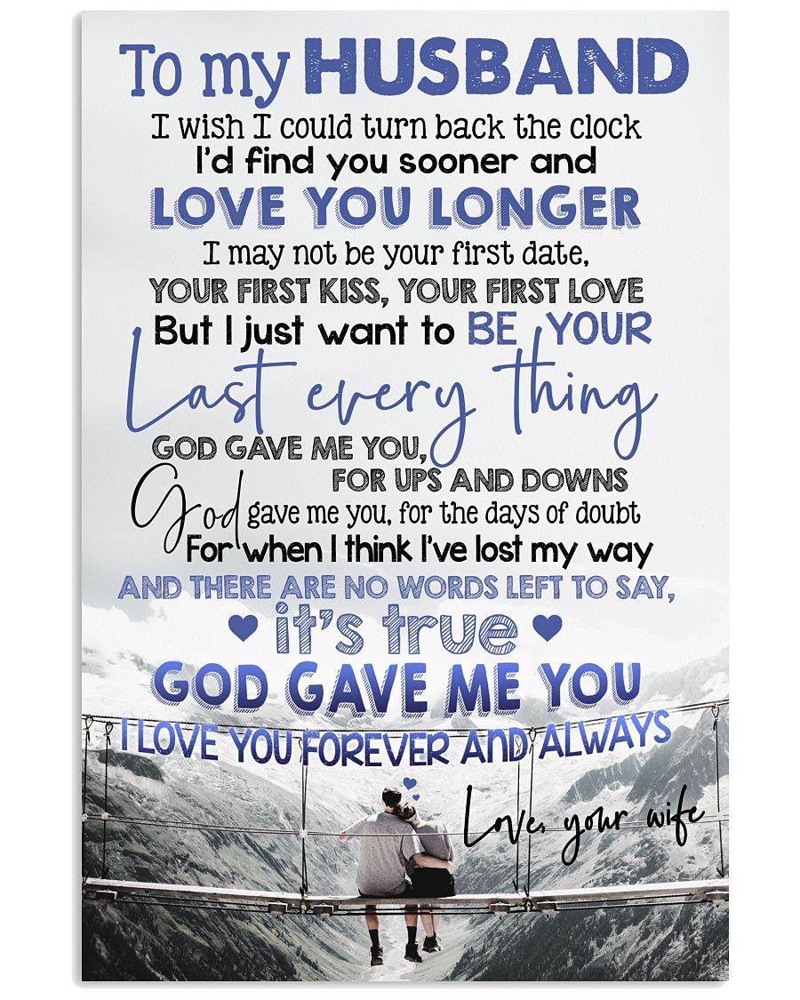 Perfect Gifts For Husband - To My Husband Poster-A Loves Gift