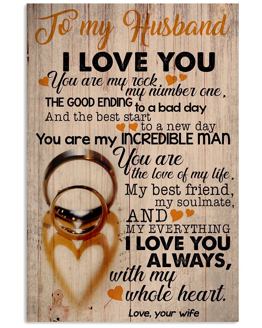 Perfect Gifts For Husband - To My Husband Poster-A Loves Gift
