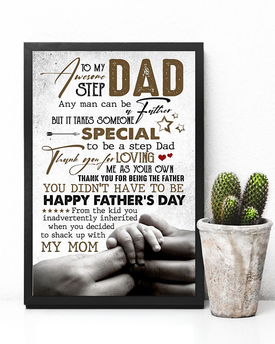 Perfect Gift For Step Dad Poster-A Loves Gift